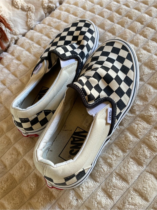 Vans Black and White Checkerboard Slip-On Loafers main image 0